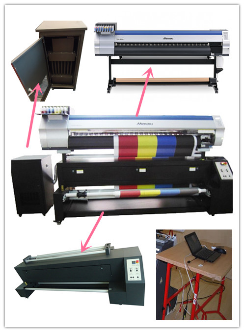 Impresora original de la tela TS34-1800A Mimaki Digital con el calentador de la sublimación 0
