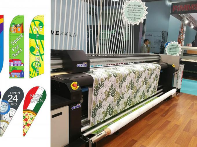Máquina de impresión de sublimación textil multicolor dual CMYK / impresora de tejidos de tienda 0
