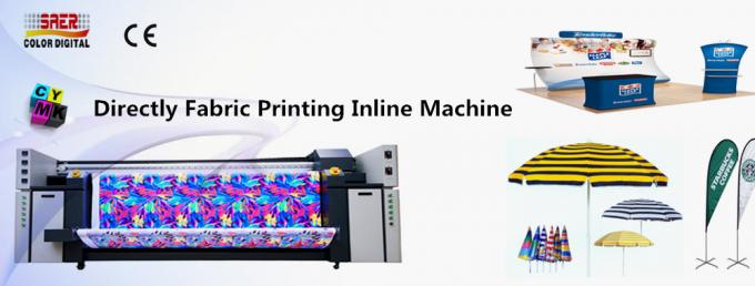 Sistema de impresión de la tela de la bandera del descenso del rasgón/cabeza de impresión de With High DPI de la impresora de la materia textil 0