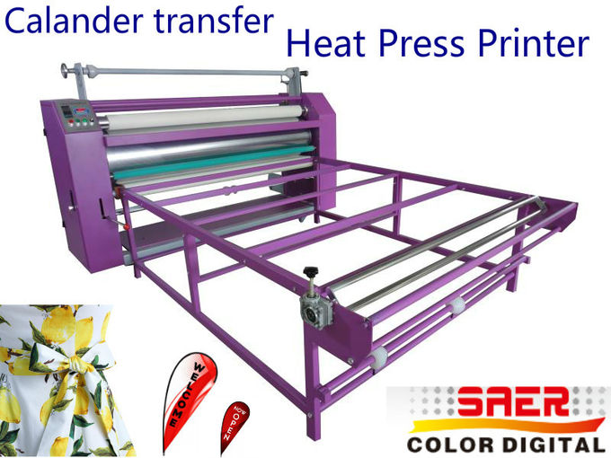 Máquina plana de la prensa del calor de la máquina del calendario de la materia textil con 1800 kilogramos de peso 2