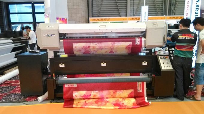 Rollo de la impresora de chorro de tinta de la impresora de la sublimación de Mutoh de la materia textil del poliéster para rodar color dual de CMYK 3