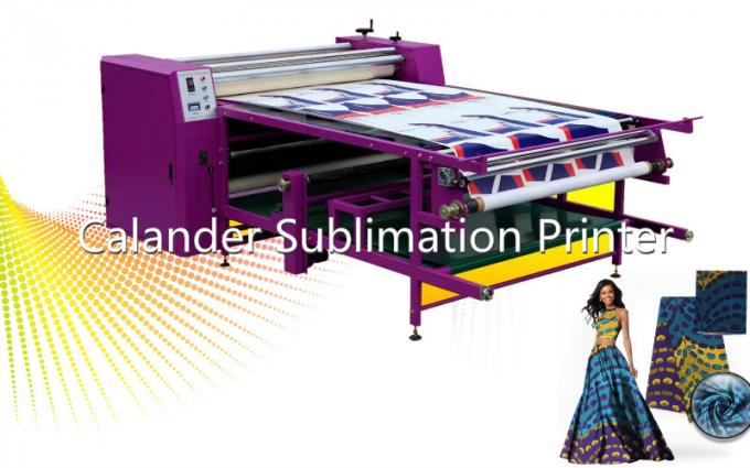 Máquina plana de la prensa del calor del rodillo de la máquina de transferencia de la prensa del calor de la tela del calendario de la materia textil 0