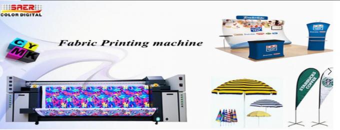 Impresora de la bandera de la impresora de la sublimación de la tela de materia textil con la cabeza de impresión de CMYK 0