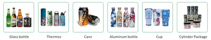 Impresora de inyección de tinta digital cilíndrica botella de plástico rotativa de bebidas máquina automática de impresión UV 0