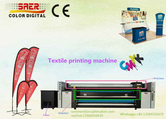 Sistema de impresión dual de materia textil de CMYK con la alta cabeza de impresión de DPI
