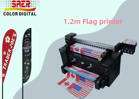 1.2m Sistema de impresión de banderas todo en uno / máquina de impresión de banderas para hacer banderas personalizadas para plumas / lágrimas / banderas de mochila