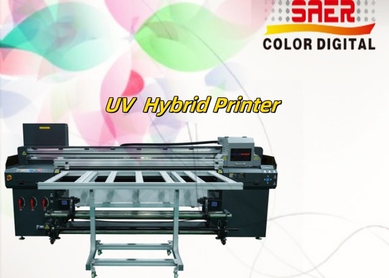 Máquina de impresión digital UV de tela plana Papel de pared Panorámica Híbrido LED de inyección de tinta UV Roll to Roll & Flatbed
