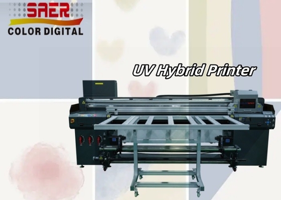 SAER Banner Paper UV Hybrid Roll To Roll y máquina de impresión de banco plano