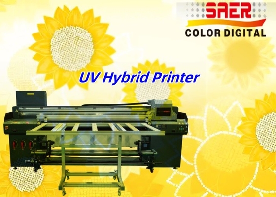 Impresora UV híbrida de lienzo 1.8m Impresora UV híbrida para diferentes materiales