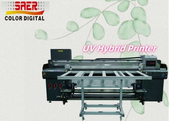 Impresora industrial híbrida de 1.8m UV de rodillo a rodillo con alta resolución