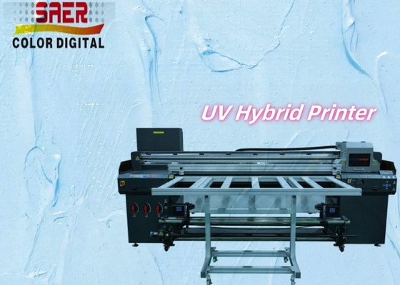 Impresora de inyección de tinta UV digital de rodillo a rodillo y impresora híbrida UV de piso plano