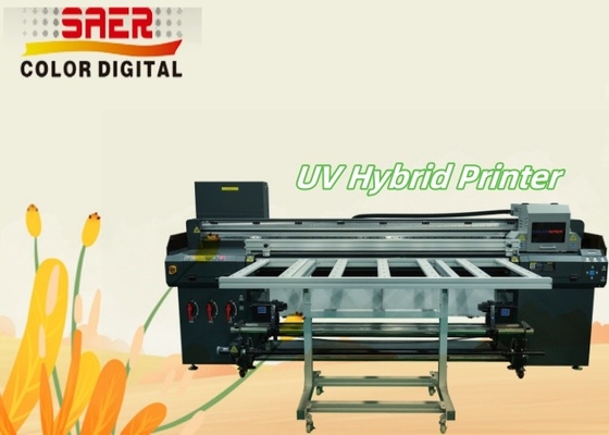 Impresora UV híbrida digital de precio de fábrica de piso plano e impresora UV de rodillo a rodillo