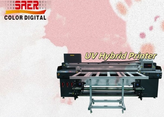 SAER Máquina de impresión UV de venta caliente de piso plano híbrido UV de rodillo a rodillo y impresora de piso plano
