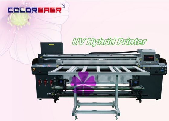 Impresora híbrida de inyección de tinta UV digital Impresión tamaño 1.8m con roll to roll e impresión de forma irregular