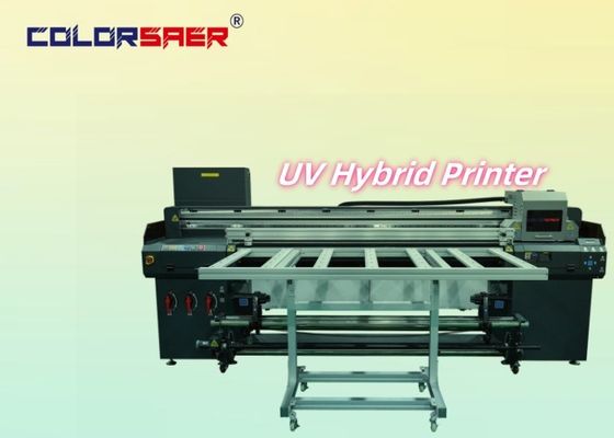 Impresora híbrida de inyección de tinta UV de alta productividad tamaño de impresión 1.8m con rollo a rollo y forma irregular multifunción en venta