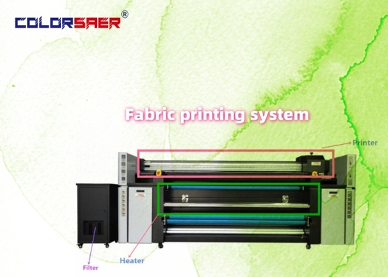 Impresora textil digital automática de 2200 mm con 3 cabezales Epson i3200