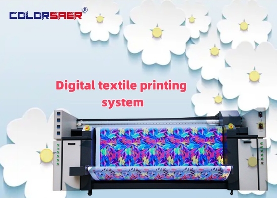 Máquina de impresión textil de sublimación de colorantes digitales de inyección de tinta de 2 m con unidad de calefacción de fijación Sistema de impresión todo en uno