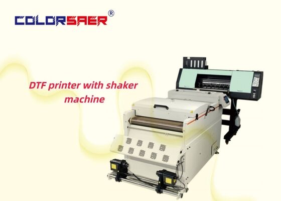 Impresora SAER 60CM DTF de tamaño A1 con máquina de polvo de agitación juntos