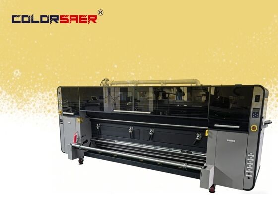 Cabezal de impresión SAER KJ4B-QL Impresora de sublimación con impresión roll-to-roll y ancho de 3200 mm para impresión textil y de banderas