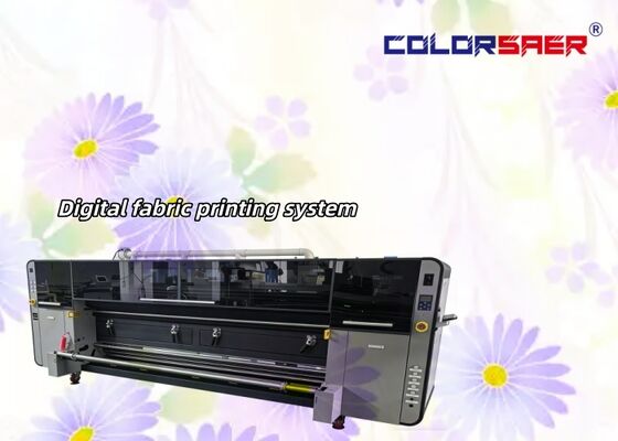 SAER I3200 Cabeza de impresión CMYK 4 colores y CMYKGRBK 8 colores Máquina de impresión textil de 3,2 m para materiales de poliéster y algodón