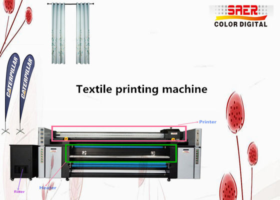 impresora de materia textil del chorro de tinta de la bandera de playa 3.5kw con la cabeza 4