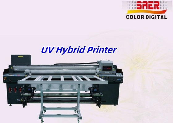 Large Format UV Printer Machine Manufacturer Led UV Hybrid Printer Roll To Roll Flatbed Printer For Rigid & Flexible Material