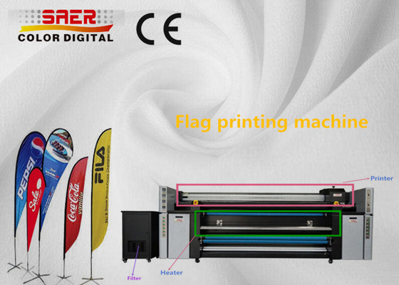 Dual CMYK Textile Printing Fabric Plotter 3.5KW Continuous Ink Supply
