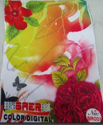 Tela blanca de la impresión de Digitaces del satén del poliéster para la fabricación de la cortina