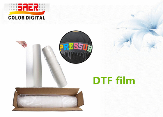 Película de impresión fría de la transferencia de calor de la cáscara del chorro de tinta de la película de 0,30 del x 100M DTF