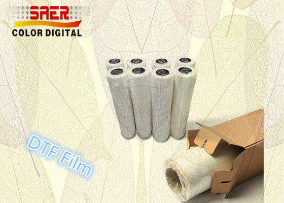 Rollo de película de transferencia PET DTF transparente de 60 cm para textiles