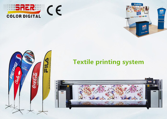 Sistema de impresión dual de materia textil de CMYK con la alta cabeza de impresión de DPI