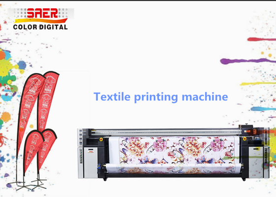 Sistema de impresión de bandera digital de gran formato / impresora de materiales textiles de 1400 dpi