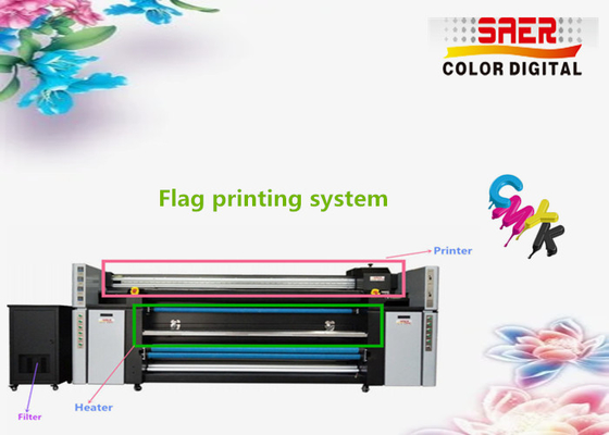 Sistema de impresión textil digital SAER / máquina de impresión de tejidos de bandera de 1400 dpi