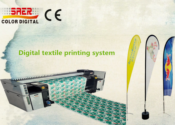 Sistema de impresión textil digital SAER / máquina de impresión de tejidos de bandera de 1400 dpi