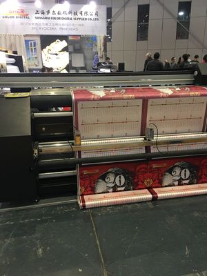 Impresora continua dual de la sublimación del tinte de la fuente de la tinta de CMYK para las banderas de la materia textil