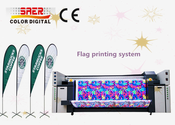 Máquina de impresión textil digital con sistema de impresión de bandera de calentador / sublimación