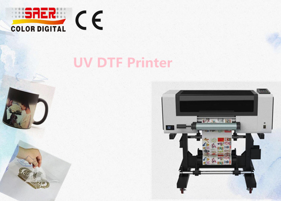 Impresora DTF de 3 cabezas de tamaño A3 con pequeña máquina de impresión de pegatinas de cristal UV