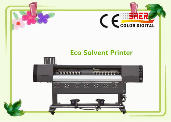 Impresora de disolventes ecológicos de 4 colores Impresora de lata de 1.8m Tamaño para publicidad de cajas de luz
