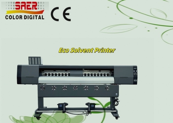 Máquina de impresión digital con impresora de solvente ecológico para material publicitario de bandera flexible de vinilo