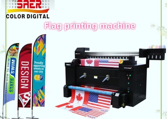 Bandera de tejido Bandera de rollo de inyección de tinta de sublimación de impresión digital Plotter Impresora grande Máquina de bandera