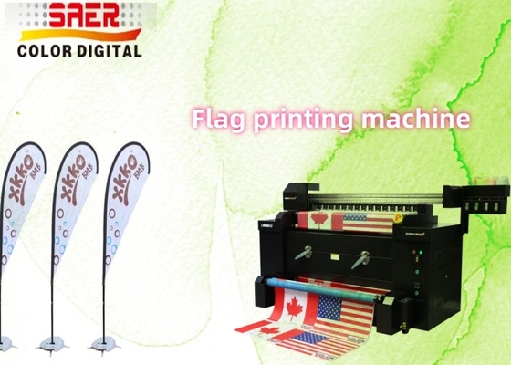 Impresora textil Tinta textil con doble cabeza de impresión Impresora de banderas de alta velocidad