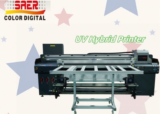 Impresora UV de gran formato de 1.8m Hybrid UV Roll To Roll y Flatbed Todo en una Impresora
