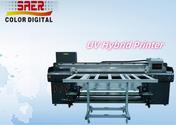 Impresora UV de gran formato de 1.8m Hybrid UV Roll To Roll y Flatbed Todo en una Impresora
