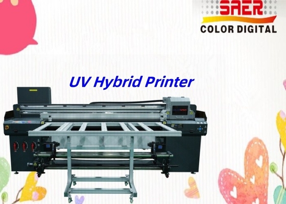 Impresora UV híbrida de rodillo a rodillo y de piso plano Impresora UV directa Impresora híbrida UV grande