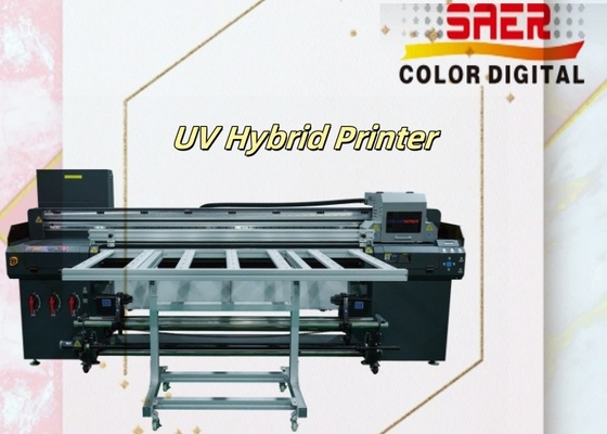 SAER Banner Paper UV Hybrid Roll To Roll y máquina de impresión de banco plano