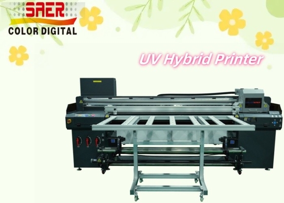 Impresora UV híbrida de cama plana Impresora de papel a papel Plotador de alta productividad Fabricaciones Empresas publicitarias