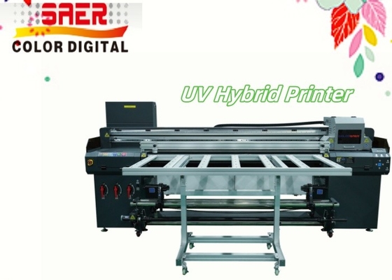 Impresora industrial híbrida de 1.8m UV de rodillo a rodillo con alta resolución