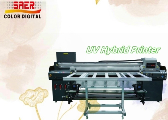Impresora UV híbrida de gran formato de rollo a rollo y de piso plano Impresora multifuncional de inyección de tinta