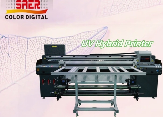 Impresora UV híbrida de gran formato de rollo a rollo y de piso plano Impresora multifuncional de inyección de tinta