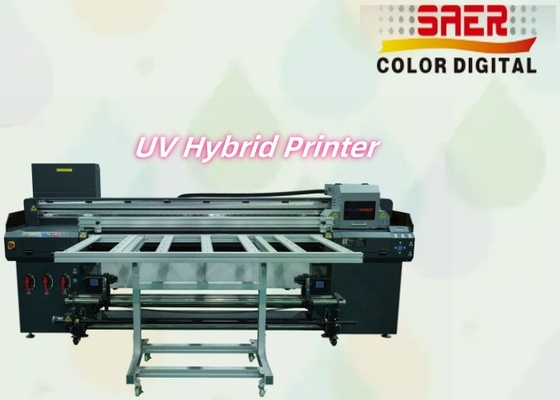Impresora de inyección de tinta UV digital de rodillo a rodillo y impresora híbrida UV de piso plano